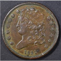 1832 HALF CENT AU