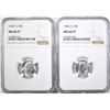 Image 1 : 1946-S & 47-S ROOSEVELT DIMES, NGC MS-66 FT