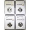 Image 1 : 4-1976-S SILVER WASHINGTON QUARTERS, NGC MS-65