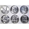 Image 1 : 6-BU FRANKLIN HALF DOLLARS: