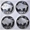Image 2 : 4 HALF OUNCE .999 SILVER BUFFALO/INDIAN ROUNDS