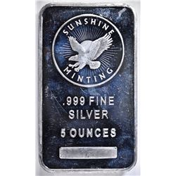FIVE OUNCE .999 SILVER BAR