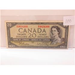 1954 20.00 Canadian bill