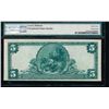 Image 2 : 1902 $5 Red Seal Pittsburgh National Bank Note PMG 63EPQ