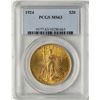 Image 1 : 1924 $20 St. Gaudens Double Eagle Gold Coin PCGS MS63