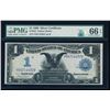 Image 1 : 1899 $1 Black Eagle Silver Certificate PMG 66EPQ