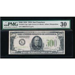 1934 $500 San Francisco Federal Reserve Note PMG 30