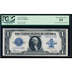 1923 $1 Silver Certificate PCGS 64