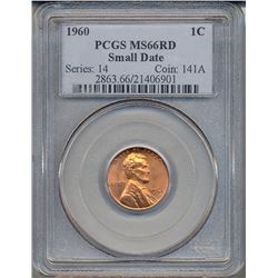 1960 Lincoln Cent PCGS MS66RD