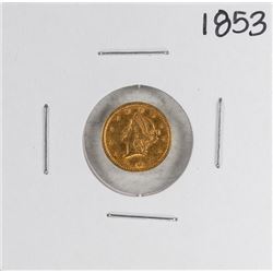1853 $1 Liberty Head Gold Dollar Coin