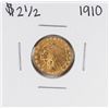 Image 1 : 1910 $2 1/2 Indian Head Quarter Eagle Gold Coin