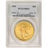 Image 1 : 1924 $20 St. Gaudens Double Eagle Gold Coin PCGS MS64