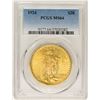 Image 1 : 1924 $20 St. Gaudens Double Eagle Gold Coin PCGS MS64