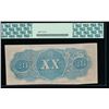 Image 2 : 1863 $20 Confederate States of America Note PCGS 50