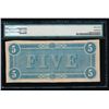 Image 2 : 1864 $5 Confederate States of America Note PMG 63