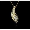 Image 2 : 1.49 ctw Diamond Pendant With Chain - 14KT Yellow Gold