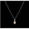 Image 1 : 1.24 ctw Diamond Pendant With Chain - 14KT Rose Gold