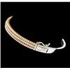 Image 2 : 0.95 ctw Diamond Bangle Bracelet - 14KT Rose and White Gold