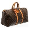 Image 3 : Louis Vuitton Monogram Canvas Leather Keepall 50 cm Duffle Bag Luggage