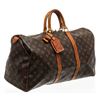 Image 2 : Louis Vuitton Monogram Canvas Leather Keepall 50 cm Duffle Bag Luggage
