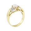 Image 4 : 0.50 ctw Opal and Diamond Ring - 14KT Yellow Gold