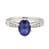 Image 2 : 2.06 ctw Sapphire and Diamond Ring - 14KT White Gold