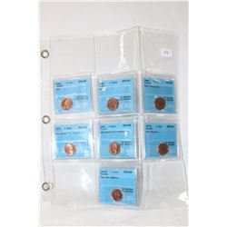 Canada Pennies (7) **All Graded by CCCS as MS64