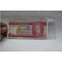 Central Bank of Barbados One Dollar Note