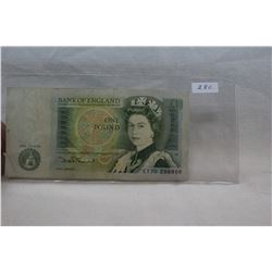 Bank of England One Pound Note