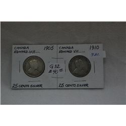 Canada Twenty-Five Cent Coins (2)