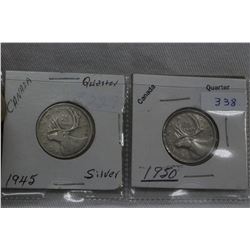 Canada Twenty-Five Cent Coins (2)