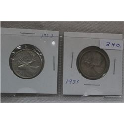 Canada Twenty-Five Cent Coins (2)