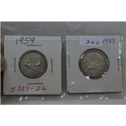 Canada Twenty-Five Cent Coins (2)