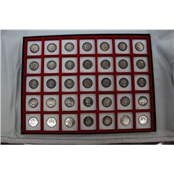 Set of Canada Fifty Cent Coins (35) **Please Note - there is a photo of each coin front & back