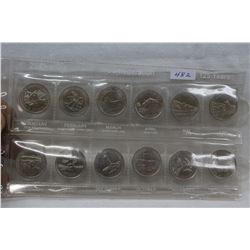 Canada Twenty-Five Cent Coins (12)