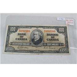 Canada One Hundred Dollar Bill (1)