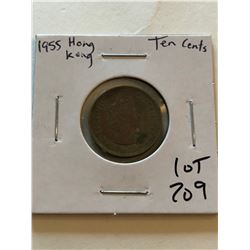 1955 HONG KONG 10 Cents Coin