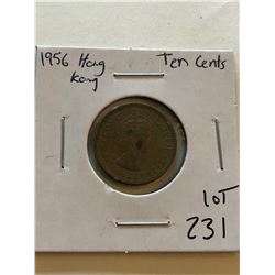 1956 HONG KONG 10 Cents Coin