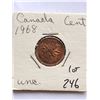 Image 1 : 1968 Canada 1 Cent in UNC High Grade