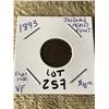 Image 1 : 1893 Indian Head Cent in Very Fine Grade slight corr