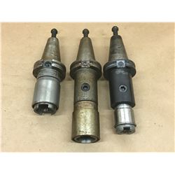 (3) COMMAND MISC. CAT 40 TOOL HOLDER *SEE PICS FOR PART #*