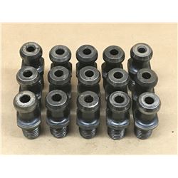 (15) MISC. COOLANT THROUGH CAT 40 PULL STUD / RETENTION KNOB *SEE PICS FOR PART #*