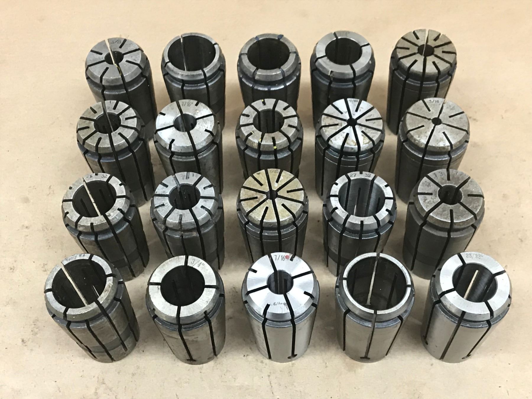 (20) MISC. ER 50 COLLET *VARIOUS SIZES SEE PICS*