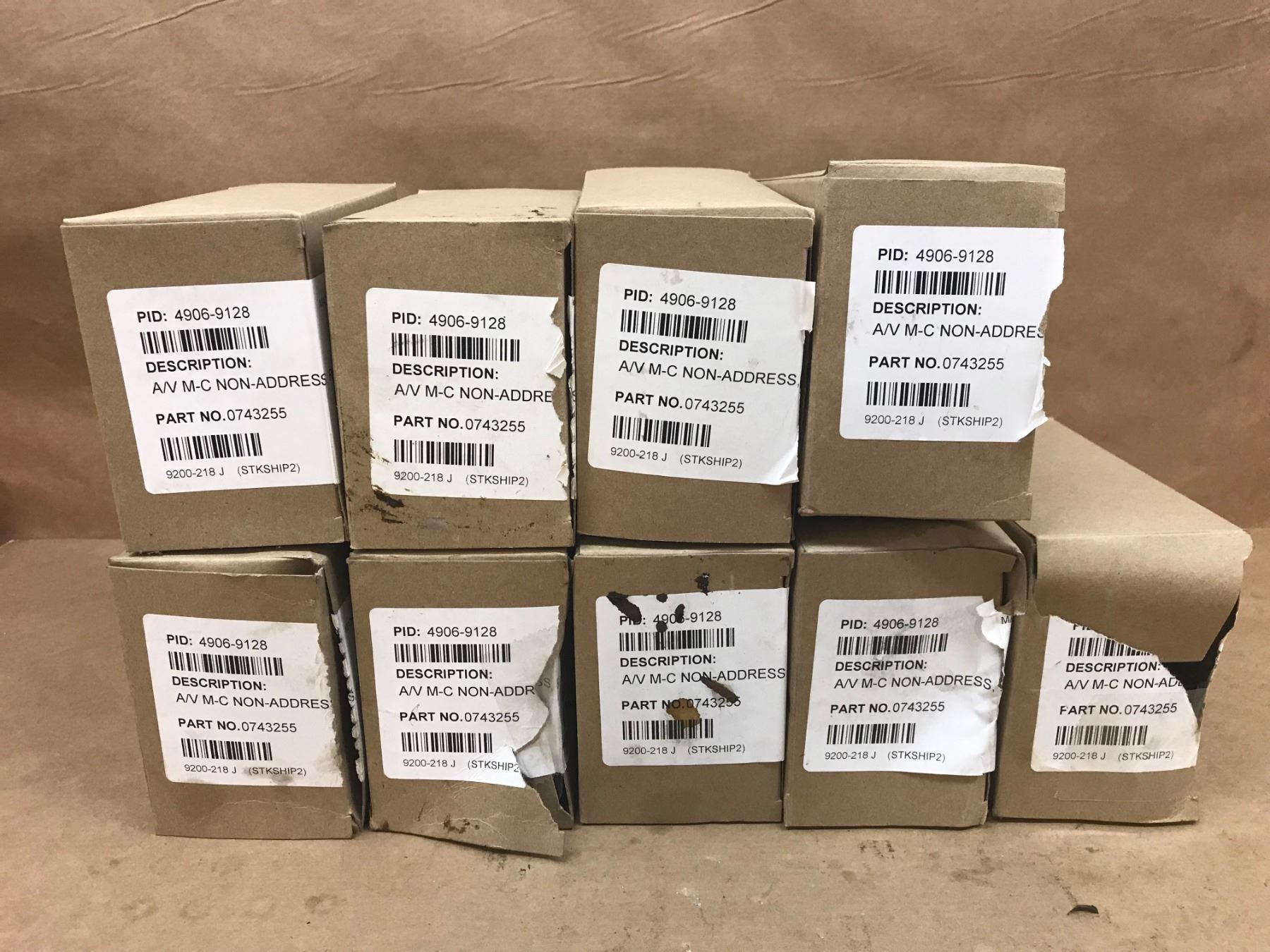 (9) Simplex 4906-9128 A/V M-C Non-Addressable Red Ceiling Mount Horn ...