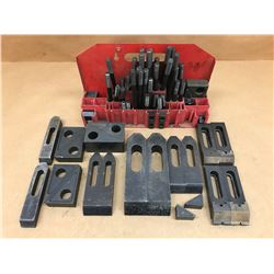 LOT OF TIE DOWN BLOCK , CLAMP & BOLTS