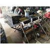 Image 1 : BLACK METAL MOBILE WORK TABLE WITH RAE BENCH VISE & CONTENTS