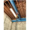 Image 1 : ORANGE 3 TON MOBILE CHAIN SHOP CRANE ON RAIL CLAMP & BLUE RIGGING SYSTEM LOCATED IN WARHOUSE #1
