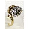 Image 2 : 14K Gold and Diamond Cocktail Ring, Sz 5