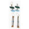 Image 2 : 3 Pairs of Native American Earrings