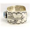 Image 2 : Beautiful Navajo Sterling Turquoise Cuff Bracelet